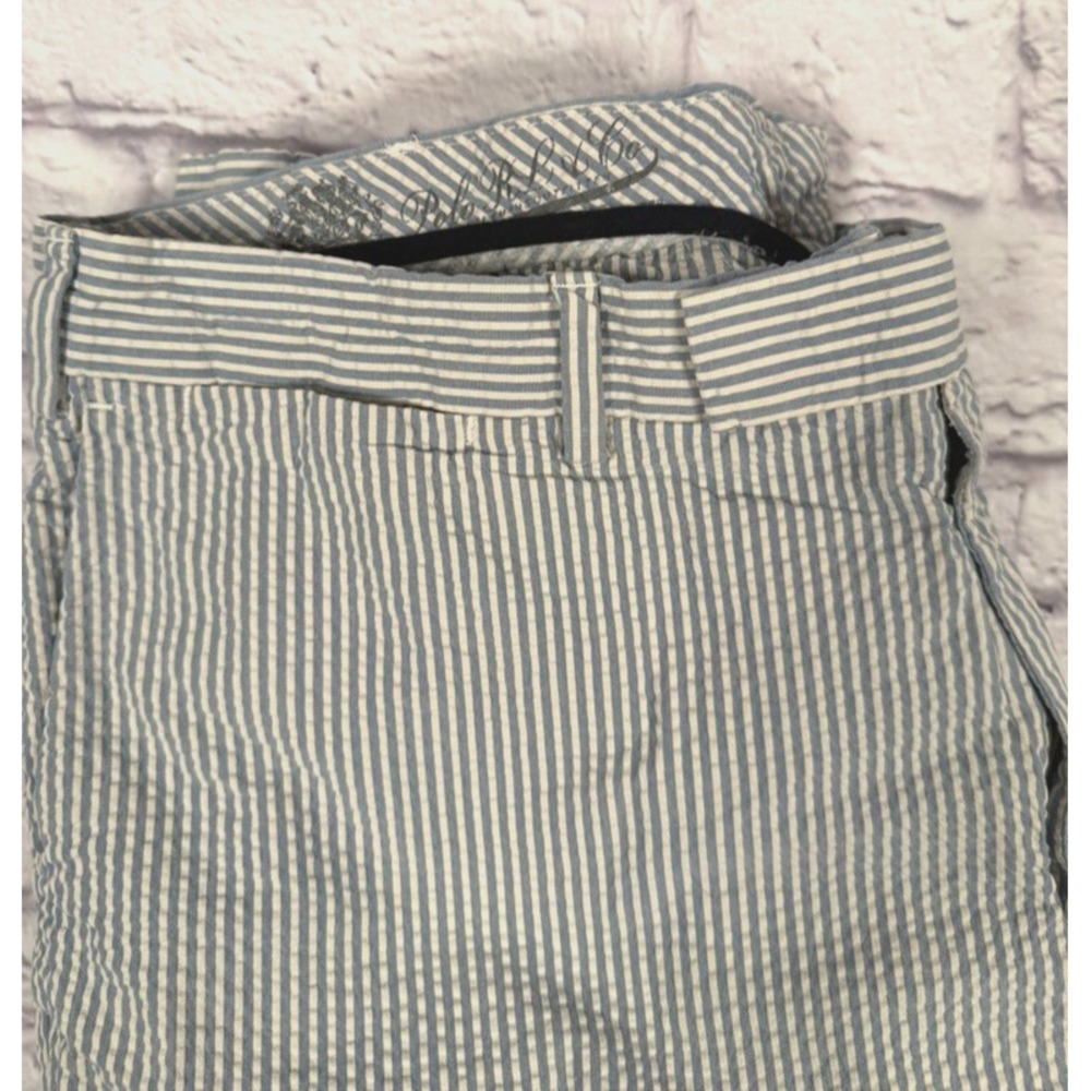 Polo Ralph Lauren Seersucker Chino Shorts Men 36 Blue White Stripe Suffield Fit - Picture 1 of 12